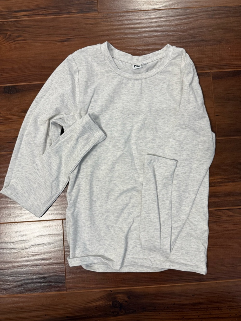 Harlow Heather Gray Crewneck Long Sleeve Tee